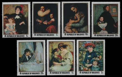 Malediven 1971 - Mi-Nr. 372-378 ** - MNH - Gemälde / Paintings