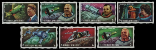 Malediven 1973 - Mi-Nr. 471-477 A ** - MNH - Raumfahrt / Space