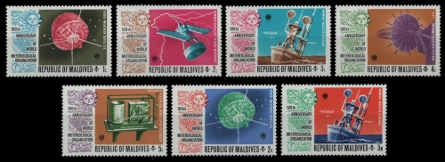 Malediven 1973 - Mi-Nr. 479-485 ** - MNH - WMO