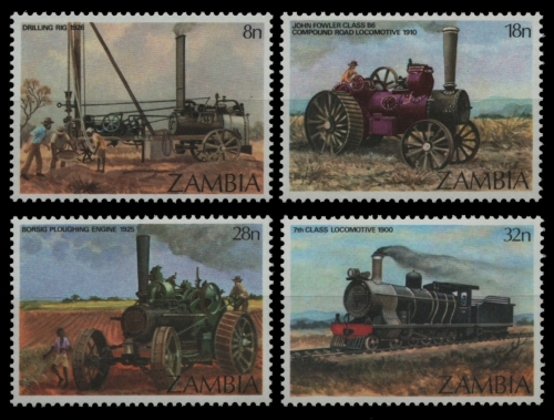 Sambia 1983 - Mi-Nr. 282-285 ** - MNH - Eisenbahn / Train