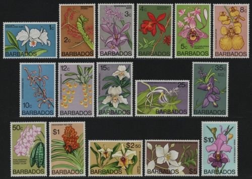 Barbados 1974 - Mi-Nr. 365-380 ** - MNH - Orchideen / Orchids