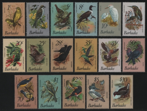 Barbados 1979 - Mi-Nr. 465-481 ** - MNH - Vögel / Birds (III)