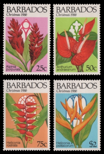 Barbados 1986 - Mi-Nr. 666-669 ** - MNH - Blumen / Flowers