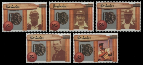 Barbados 1988 - Mi-Nr. 692-696 ** - MNH - Kricketspieler