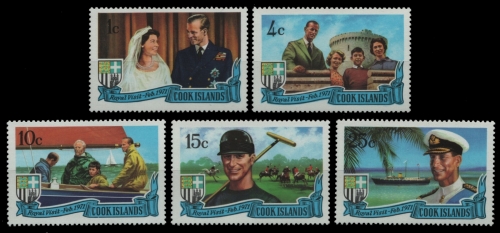 Cook-Inseln 1971 - Mi-Nr. 268-272 ** - MNH - Prinz Philip