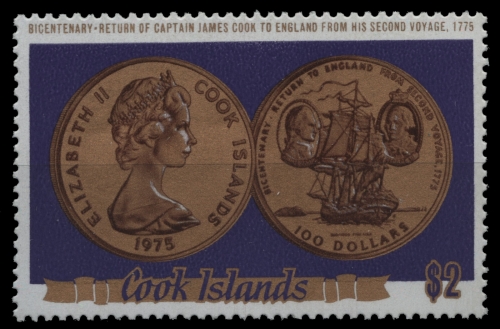 Cook-Inseln 1975 - Mi-Nr. 465 ** - MNH - Münzen / Coins