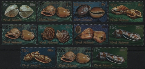 Cook-Inseln 1978 - Mi-Nr. 566-576 ** - MNH - Meeresschnecken / Marine snails