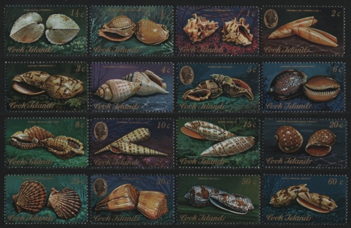Cook-Inseln 1974 - Mi-Nr. Lot ex 397-418 ** - MNH - Meeresschnecken