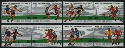 Cook-Inseln 1981 - Mi-Nr. 780-787 ** - MNH - Fußball / Soccer