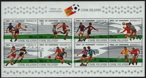 Cook-Inseln 1981 - Mi-Nr. Block 116 ** - MNH - Fußball / Soccer