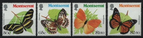 Montserrat 1981 - Mi-Nr. 441-444 ** - MNH - Schmetterlinge / Butterflies