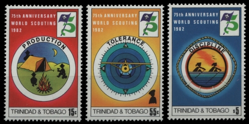 Trinidad & Tobago 1982 - Mi-Nr. 448-450 ** - MNH - Pfadfinder / Scouts