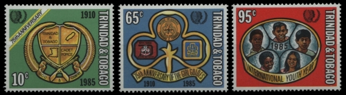 Trinidad & Tobago 1985 - Mi-Nr. 524-526 ** - MNH - Jahr der Jugend