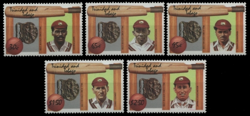 Trinidad & Tobago 1988 - Mi-Nr. 558-562 ** - MNH - Kricketspieler
