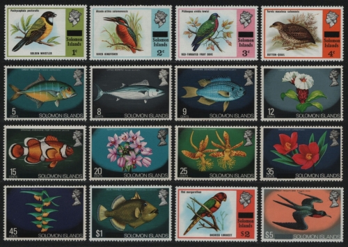Salomoninseln 1975 - Mi-Nr. 283-298 ** - MNH - Fauna & Flora (I)