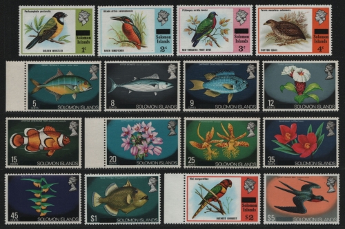 Salomoninseln 1975 - Mi-Nr. 283-298 ** - MNH - Fauna & Flora (III)
