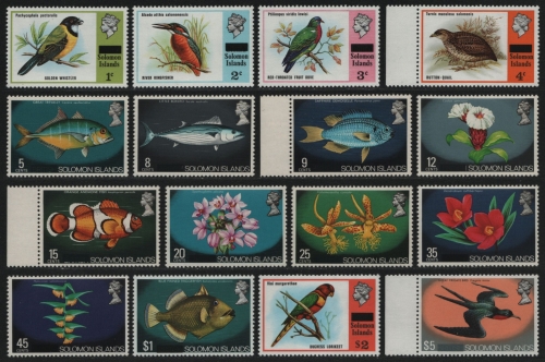 Salomoninseln 1975 - Mi-Nr. 283-298 ** - MNH - Fauna & Flora (IV)