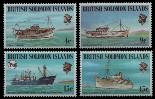 Salomoninseln 1975 - Mi-Nr. 272-275 ** - MNH - Schiffe / Ships