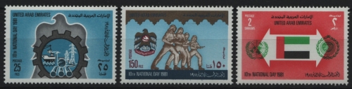 Ver. Arabische Emirate 1981 - Mi-Nr. 126-128 ** - MNH - Nationalfeierta g