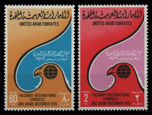 Ver. Arabische Emirate 1976 - Mi-Nr. 73-74 ** - MNH - Falknerei