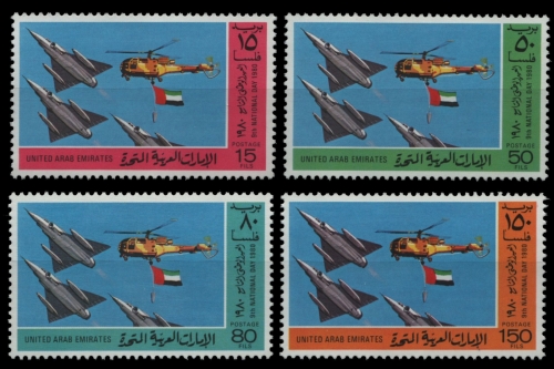 Ver. Arabische Emirate 1980 - Mi-Nr. 103-106 ** - MNH - Flugzeuge / Airplanes
