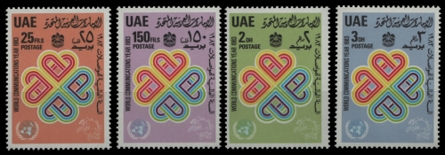 Ver. Arabische Emirate 1983 - Mi-Nr. 164-167 ** - MNH - Weltkommunikationsjahr
