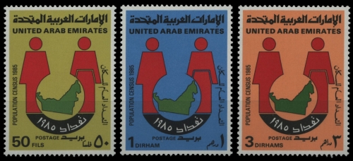 Ver. Arabische Emirate 1985 - Mi-Nr. 185-187 ** - MNH - Volkszählung