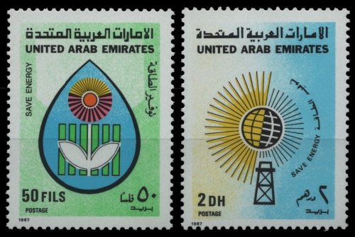 Ver. Arabische Emirate 1987 - Mi-Nr. 223-224 ** - MNH - Energiesparen
