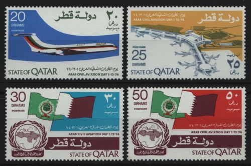 Qatar 1974 - Mi-Nr. 618-621 ** - MNH - Luftfahrt / Aviation