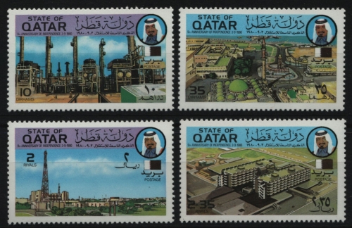 Qatar 1980 - Mi-Nr. 786-789 ** - MNH - Unabhängigkeit / Independence