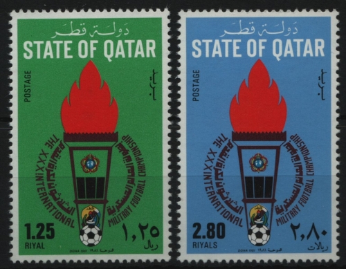 Qatar 1981 - Mi-Nr. 808-809 ** - MNH - Fußball / Soccer