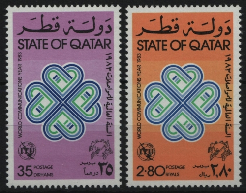 Qatar 1983 - Mi-Nr. 846-847 ** - MNH - Weltkommunikationsjahr