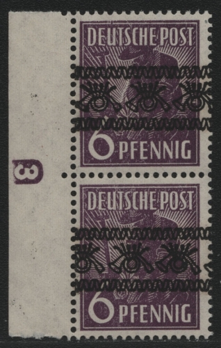 Bizone 1948 - Mi-Nr. 37 I K ** - MNH - Druckereizeichen 3 - BPP-Kurzbefund