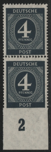 Alliierte Besetzung 1946 - Mi-Nr. 914 Uu ** - MNH - Obere Marke mit Falz - BPP