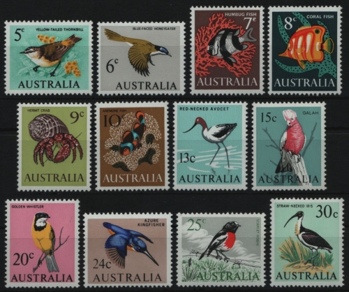 Australien 1966 - Mi-Nr. 362-373 ** - MNH - Vögel / Birds
