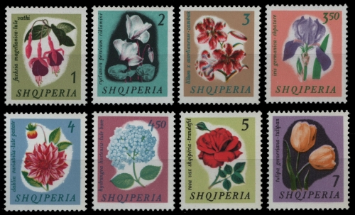 Albanien 1965 - Mi-Nr. 959-966 ** - MNH - Blumen / Flowers