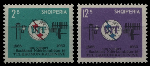 Albanien 1965 - Mi-Nr. 939-940 ** - MNH - Fernmeldeunion