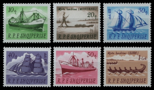 Albanien 1965 - Mi-Nr. 1004-1009 ** - MNH - Schiffe / Ships