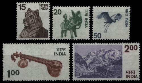 Indien 1975 - Mi-Nr. 635-639 ** - MNH - Wildtiere / Wild animals