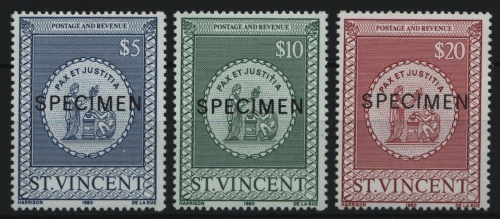 St. Vincent - Paketmarken 1980 - Mi-Nr. 4-6 ** - MNH - SPECIMEN