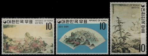 Korea 1970 - Mi-Nr. 725-727 ** - MNH - Gemälde / Paintings