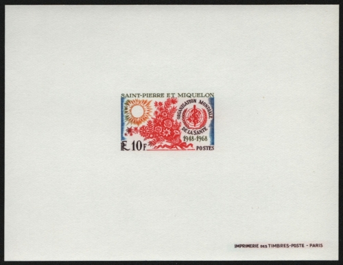 St. Pierre & Miquelon 1968 - Mi-Nr. 425 ** - MNH - Epreuve de Luxe - WHO
