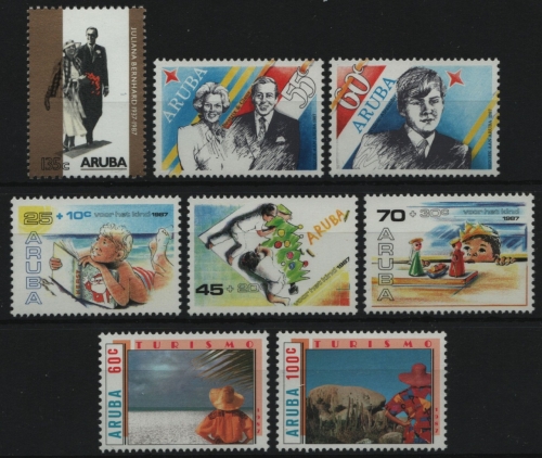 Aruba 1987 - Mi-Nr. 21, 22-23, 32-33 & 34-36 ** ** - MNH - 4 Ausgaben
