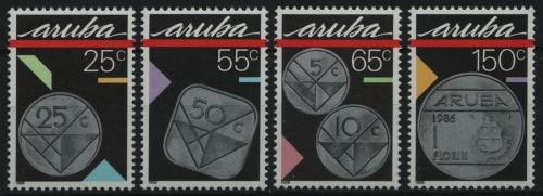 Aruba 1988 - Mi-Nr. 40-43 ** - MNH - Münzen / Coins