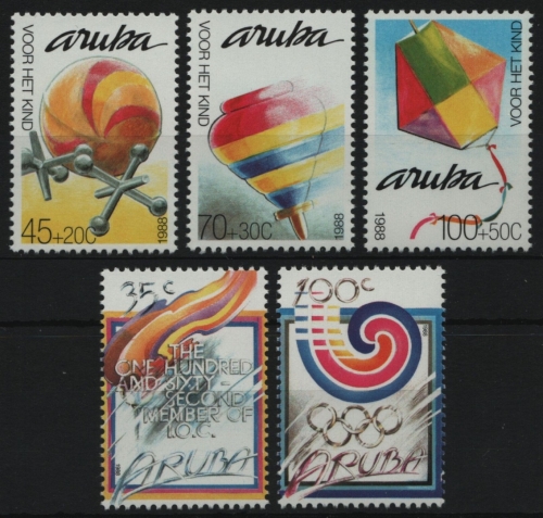 Aruba 1988 - Mi-Nr. 49-50 & 51-53 ** - MNH - 2 Ausgaben