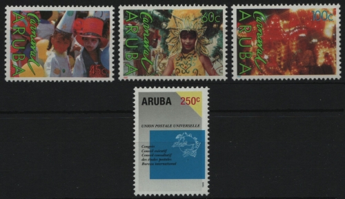 Aruba 1989 - Mi-Nr. 54-56 & 60 ** - MNH - 2 Ausgaben