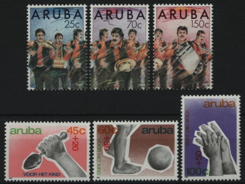Aruba 1989 - Mi-Nr. 64-66 & 67-69 ** - MNH - 2 Ausgaben