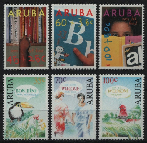 Aruba 1991 - Mi-Nr. 97-99 & 100-102 ** - MNH - 2 Ausgaben