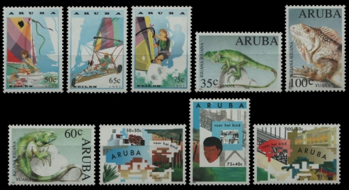 Aruba 1993 - Mi-Nr. 125-127, 128-130 & 131-133 ** - MNH - 3 Ausgaben