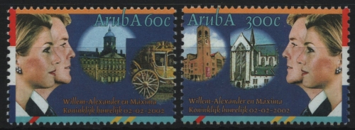 Aruba 2002 - Mi-Nr. 288-289 ** - MNH - Hochzeit Prinz Willem
